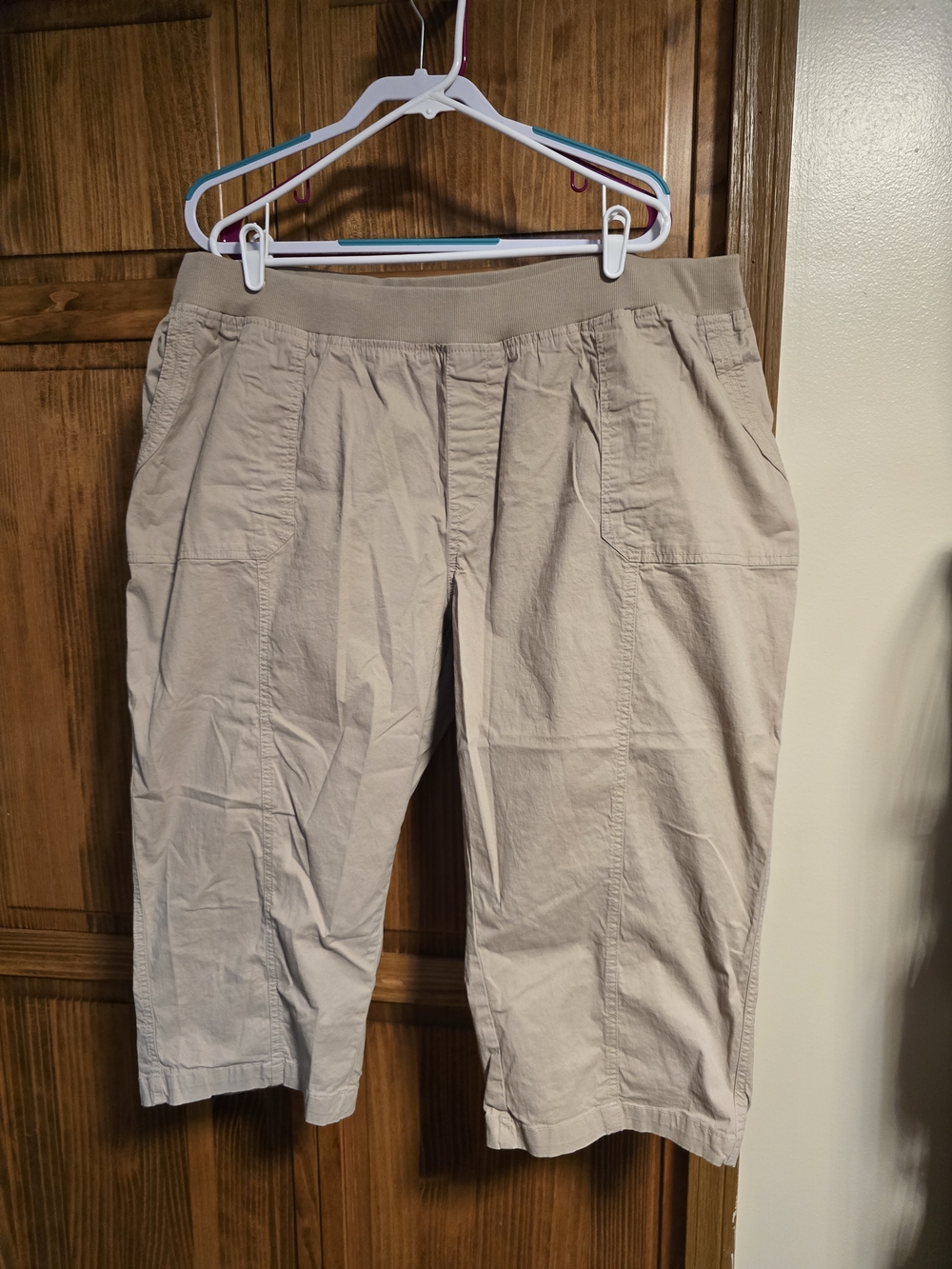 Catherines Woman's Khaki Capris